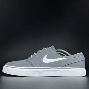 Nike SB Stefan Janoski Zoom Mens Size 12 Grey Canvas Skate Sneaker Athletic Shoe